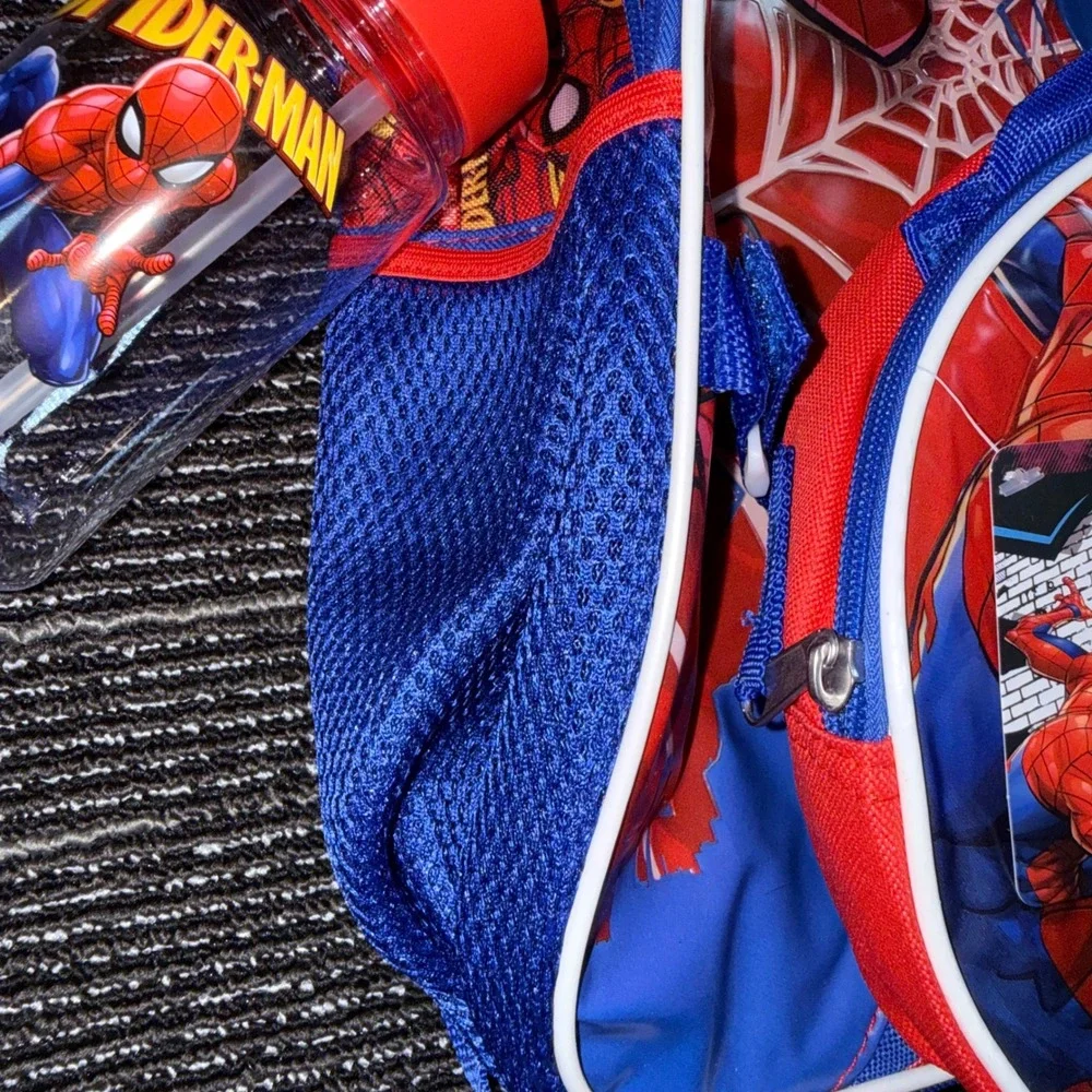 Marvel Spider-Man Backpack 5pc Set Kids NEW Backpack Lunch Headphones Bottle